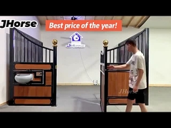 OEM Carbonized Tre Black Powder Coated Chuồng ngựa di động Cửa chuồng