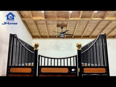 Đồ xách Prefab ngựa chuồng ngựa an toàn ngựa ổn định kim loại ngựa khoang hộp phía trước với gỗ tre