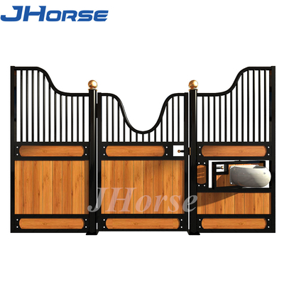 Khung thép kim loại vĩnh cửu 3,5 * 2,2m Bảng tre Hộp ngựa ổn định Mặt trước chuồng ngựa