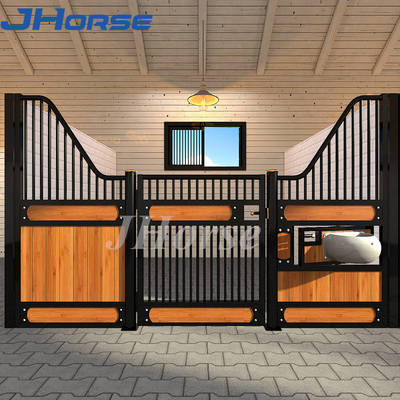 Ngoại thất Khung thép Q235 Mặt tiền chuồng ngựa 10ft 12ft 14ft