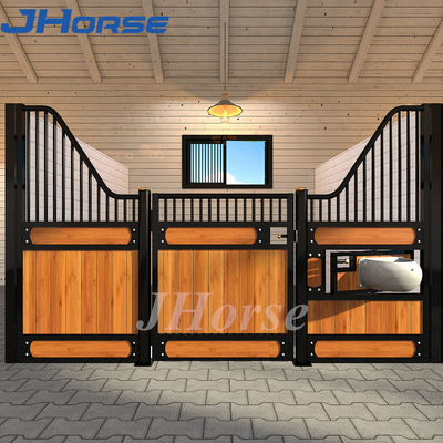 Cửa bản lề Thiết kế 3D Tấm chuồng ngựa Di động ngoài trời Chuồng ngựa Mặt tiền Cửa hộp