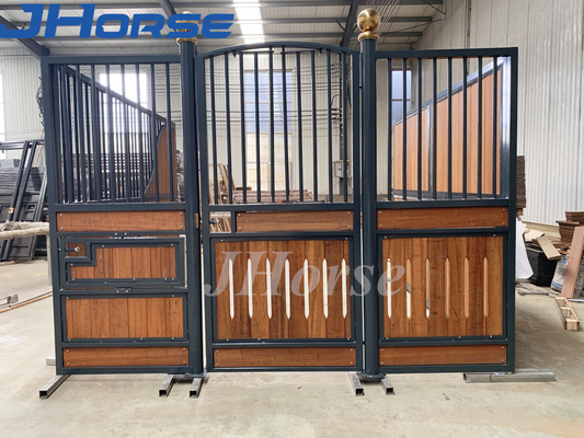 Sơn tĩnh điện Hộp chuồng ngựa bằng thép đen được làm tùy chỉnh