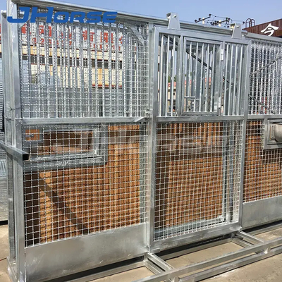 Cổng khung Cổng Ngựa Mặt tiền Kết cấu thép mạ kẽm nóng với gỗ tre