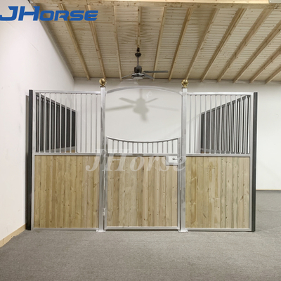 Bamboo Wood Board Horses Stall Fronts / Horses Stable Steel Build 10ft