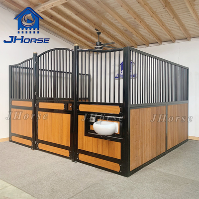 Ống ngựa thép đan hàn tùy chỉnh với gỗ nhựa