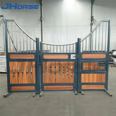 Barn Anthracite Di động Ngựa gỗ Cửa ổn định 10ft 12ft với Cửa Hay
